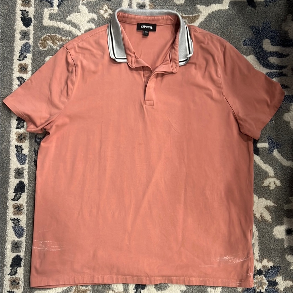 Express Pink Polo with Sporty Collar